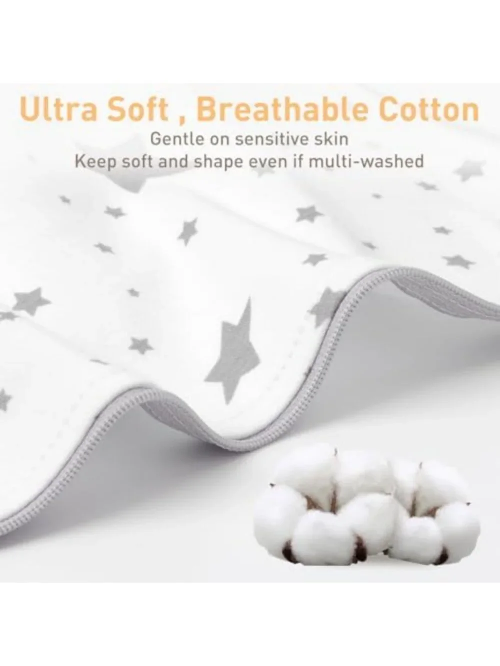 Soft Organic Cotton Swaddles for Newborns 0-3 Months | Arms Up Design, Unisex